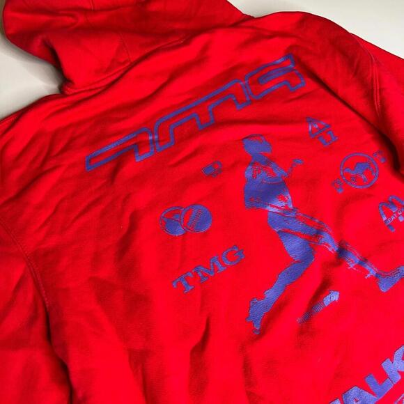 TMG Tiny Meat Gang Walkman Hoodie Red Blue Graphic Pullover Men’s XL Official - Picture 5 of 11